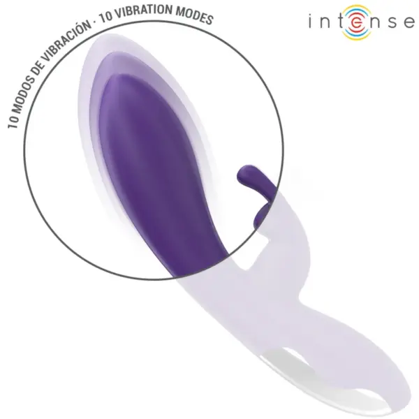 INTENSE - Vibrador Rabbit con 10 Vibraciones Morado - Imagen 6