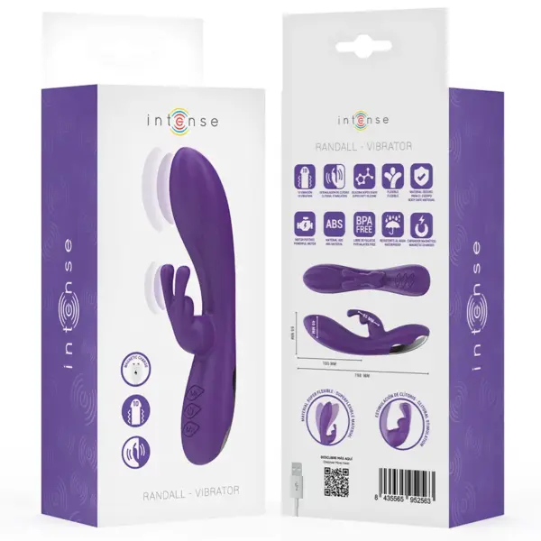INTENSE - Vibrador Rabbit con 10 Vibraciones Morado - Imagen 8