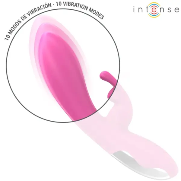 INTENSE - Vibrador rabbit con 10 vibraciones rosa - Imagen 6