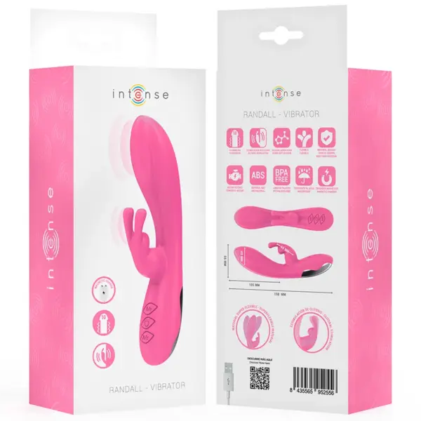 INTENSE - Vibrador rabbit con 10 vibraciones rosa - Imagen 8