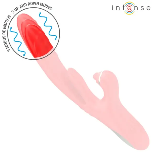 INTENSE - Vibrador multifunción 3 en 1 Rosalia rojo - Imagen 4