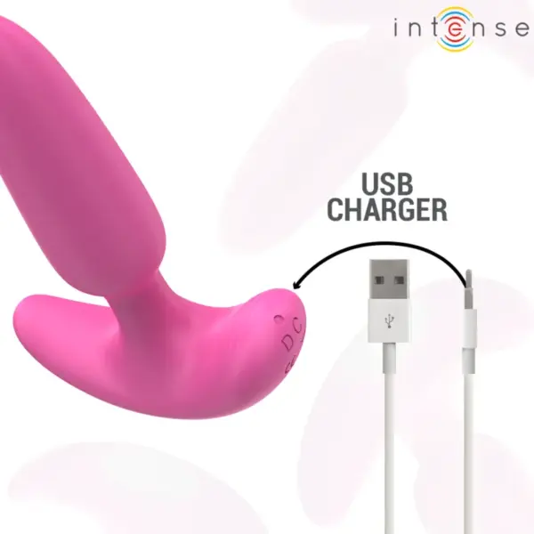 INTENSE - Plug anal ROSS rosa con 10 vibraciones y control remoto - Imagen 6