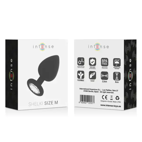 INTENSE - SHELKI M PLUG ANAL NEGRO: Diseño Elegante y Placer Asegurado - Imagen 5