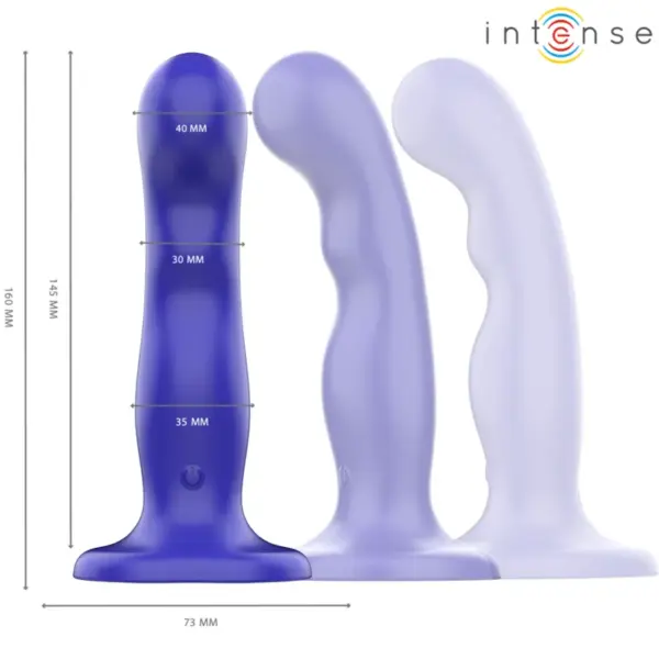 INTENSE - Shorty Vibrador con Ventosa Azul Control Remoto - Imagen 3