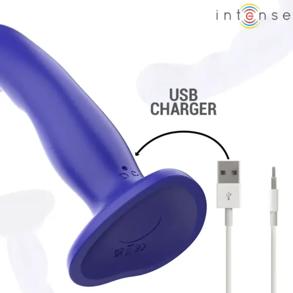 INTENSE - Shorty Vibrador con Ventosa Azul Control Remoto - Imagen 7