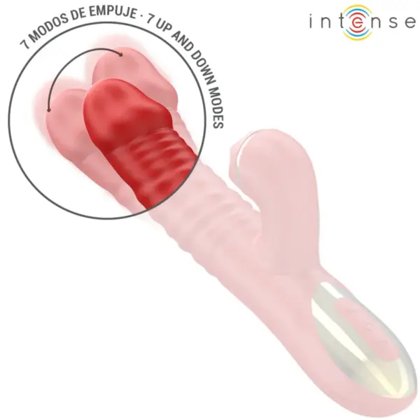 INTENSE - Vibrador multifuncional Thalia con estimulación en rojo - Imagen 4
