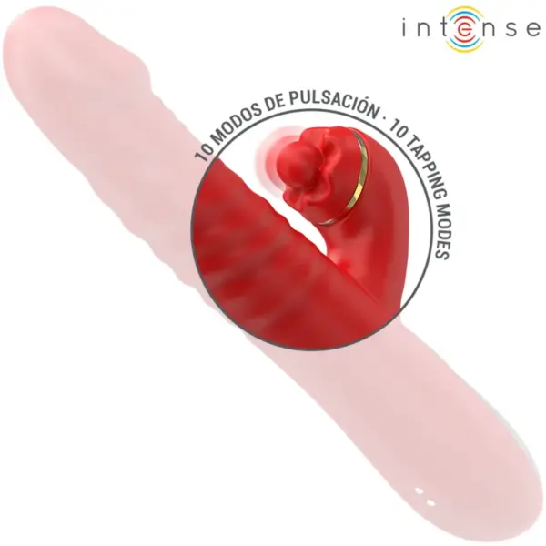INTENSE - Vibrador multifuncional Thalia con estimulación en rojo - Imagen 5