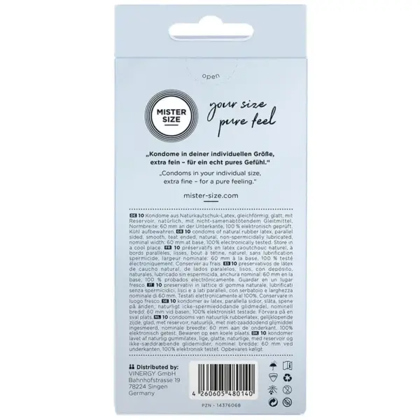 MISTER SIZE - Preservativos Talla XL 60 mm para un placer sin límites - Imagen 3