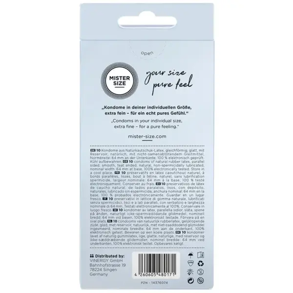 Mister Size - Preservativos Talla XXL 64 mm para Placer Sin Límites - Imagen 3
