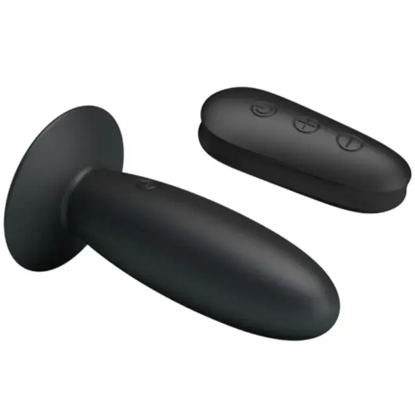 Mr Play - Plug anal con vibración negro control remoto - Imagen 3