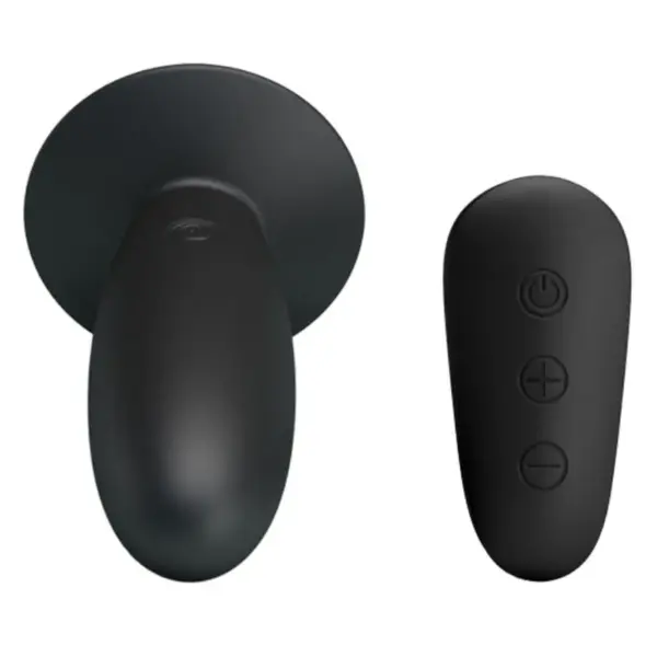 Mr Play - Plug anal con vibración negro control remoto - Imagen 5
