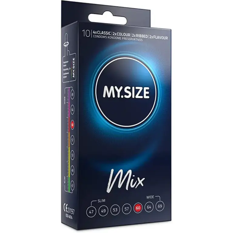 MY SIZE - Mix Preservativos 60 mm, 10 Unidades para Sensaciones Únicas