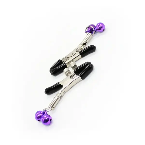 OHMAMA FETISH - Pinzas Pezones con Cascabel Lila para Placer y Estimulación - Imagen 3