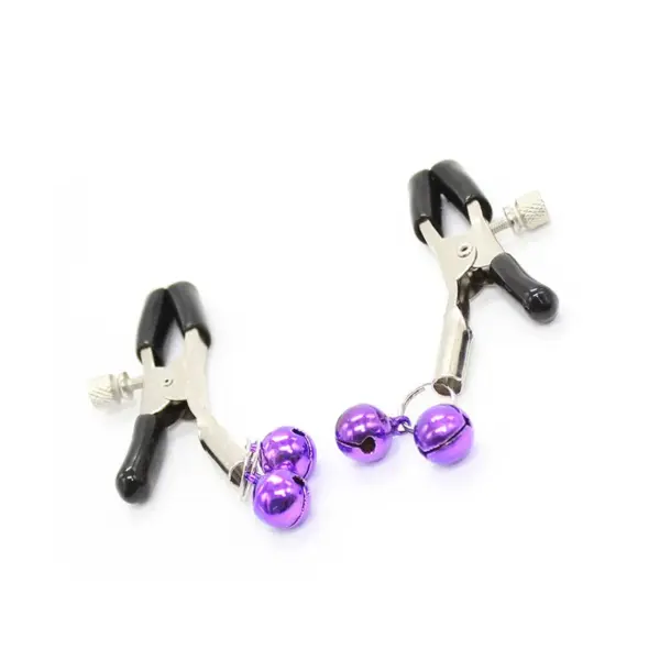 OHMAMA FETISH - Pinzas Pezones con Cascabel Lila para Placer y Estimulación - Imagen 4