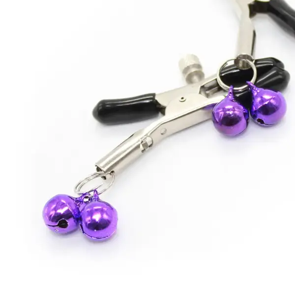 OHMAMA FETISH - Pinzas Pezones con Cascabel Lila para Placer y Estimulación - Imagen 5