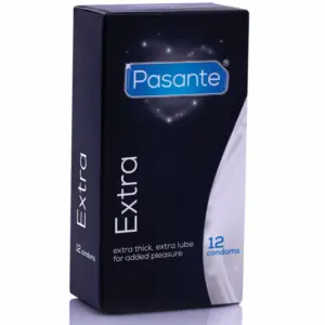 Pasante - Condones Extra Gruesos 12 Unidades para una Protección Superior