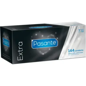 Pasante - Extra preservativos gruesos 144 unidades para una experiencia segura y placentera