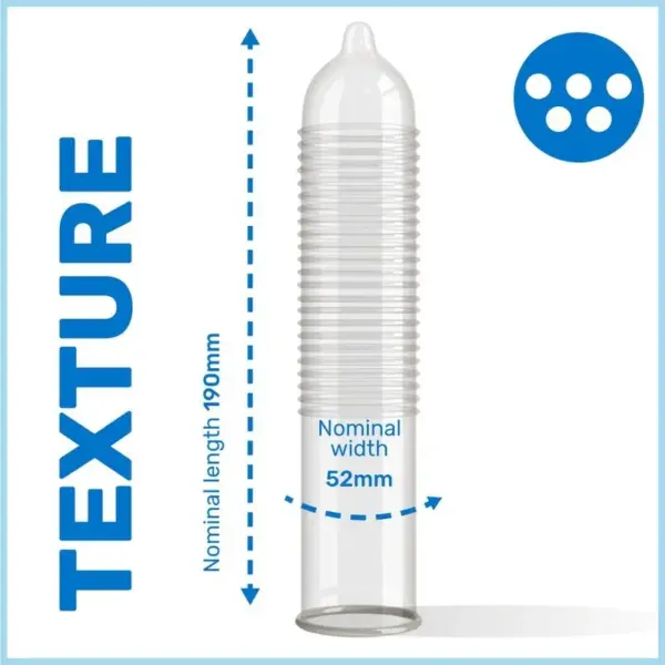 Pasante - Condones Ribs & Dots Intensity 3 unidades para mayor placer - Imagen 3