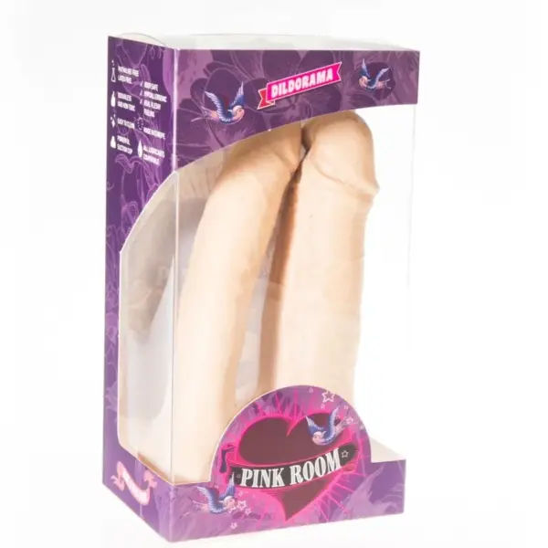 PINK ROOM - Arthus Dildo Doble Realístico Natural 17cm/15.5cm - Imagen 2