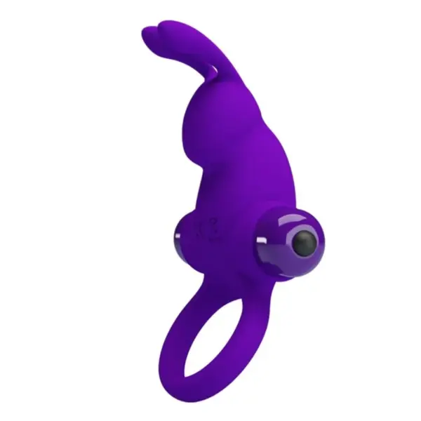 Pretty Love - Anillo vibrador con conejo morado - Imagen 4