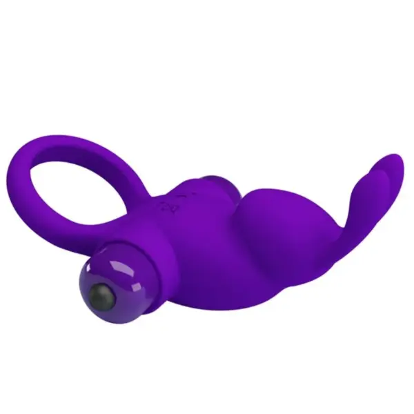 Pretty Love - Anillo vibrador con conejo morado - Imagen 5