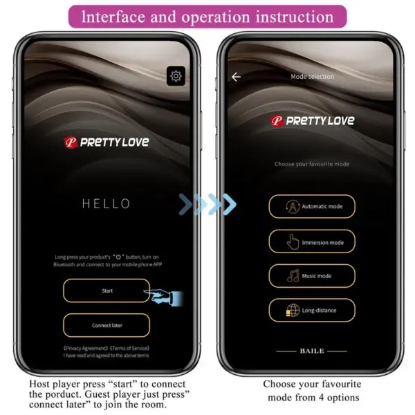 Pretty Love - Vibrador electroshock por control por app lila - Imagen 15