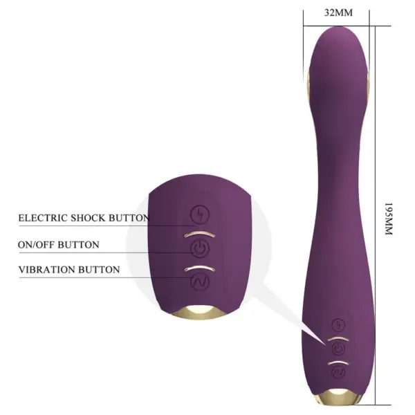 Pretty Love - Vibrador electroshock por control por app lila - Imagen 4