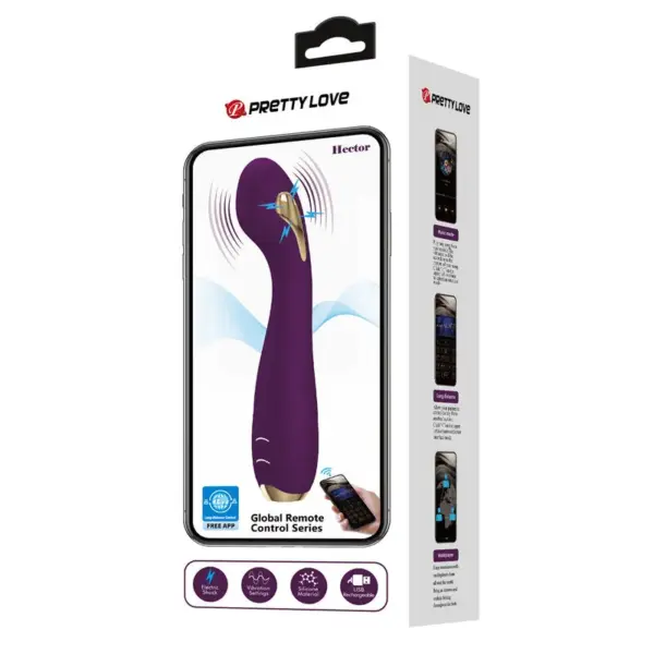 Pretty Love - Vibrador electroshock por control por app lila - Imagen 6