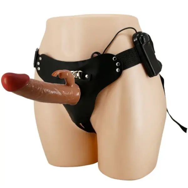 Pretty Love - Marion Harness Briefs Universal con Dildo Vibración 19 cm Mulato