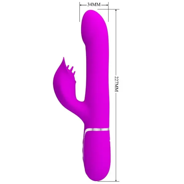 Pretty Love - Vibrador rabbit con perlas violetas - Imagen 7