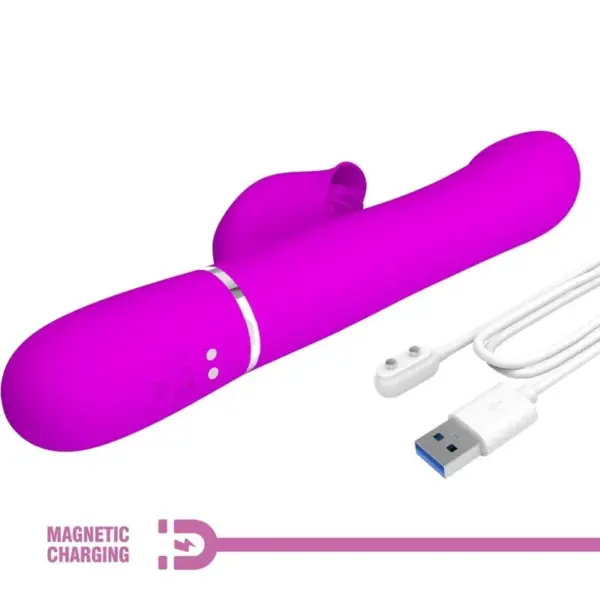 Pretty Love - Vibrador rabbit con perlas violetas - Imagen 9