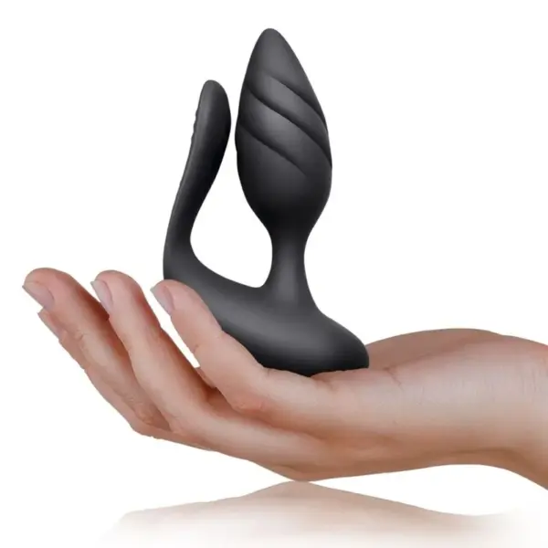 ROCKS-OFF - Cocktail Plug Control Remoto Negro - Doble Placer para Parejas - Imagen 2