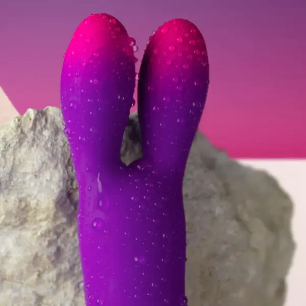 Rocks-Off - Glo-Girl Bunny Vibrador Flexible Morado - Imagen 4