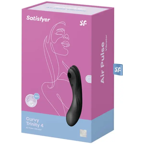 Satisfyer - Curvy Trinity 4 Estimulador y Vibrador Negro - Imagen 3