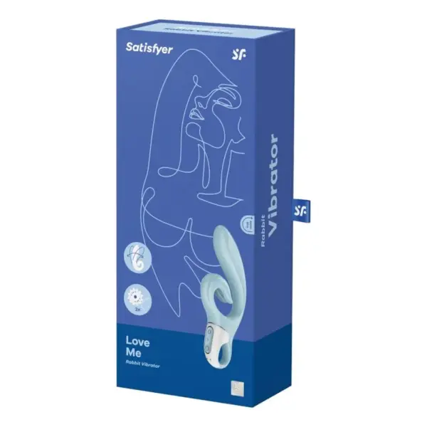 Satisfyer - Vibrador rabbit Love Me azul para un placer extremo - Imagen 5
