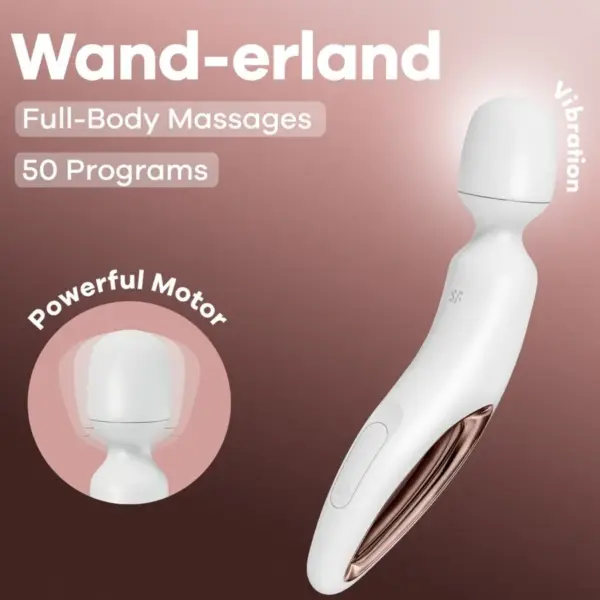 Satisfyer - Wand-erland Masajeador Vibrador Blanco - Imagen 6