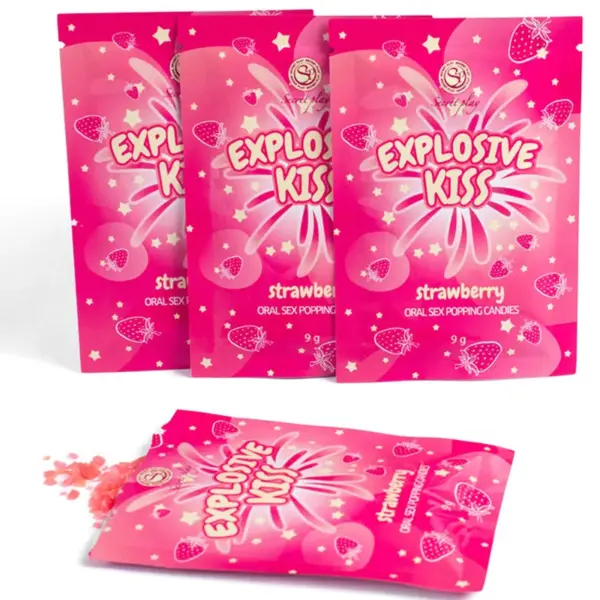 SECRETPLAY - Caramelos Explosivos Fresa para Sexo Oral - Imagen 3
