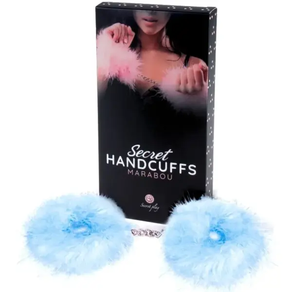 SECRETPLAY - Esposas Azul Marabou para Placer y Diversión - Imagen 2