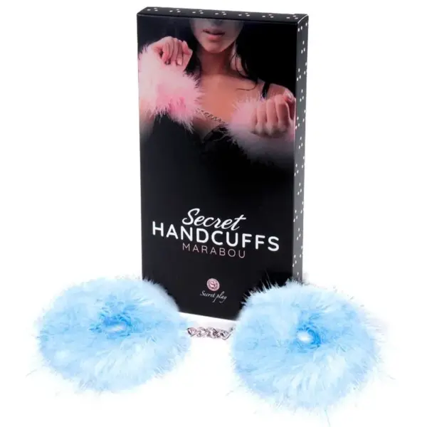 SECRETPLAY - Esposas Azul Marabou para Placer y Diversión - Imagen 3