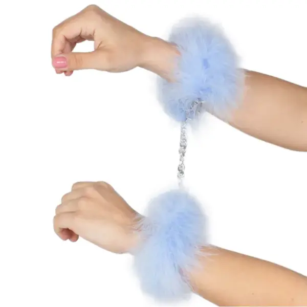 SECRETPLAY - Esposas Azul Marabou para Placer y Diversión - Imagen 4