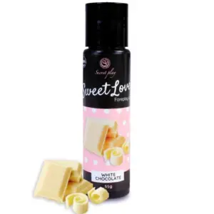 SECRETPLAY - Gel Sweet Love Chocolate Blanco 60 ml: Lubricante Comestible para Momentos Inolvidables