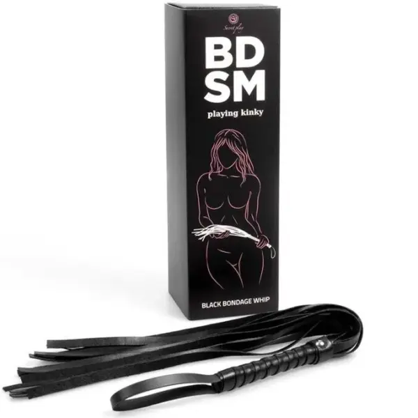 SECRETPLAY - Látigo Negro BDSM Collection para Placer y Control - Imagen 2
