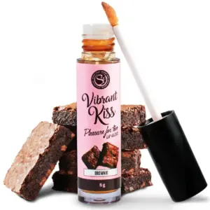 SECRETPLAY - Lip Gloss Vibrant Kiss Brownie con Vibración