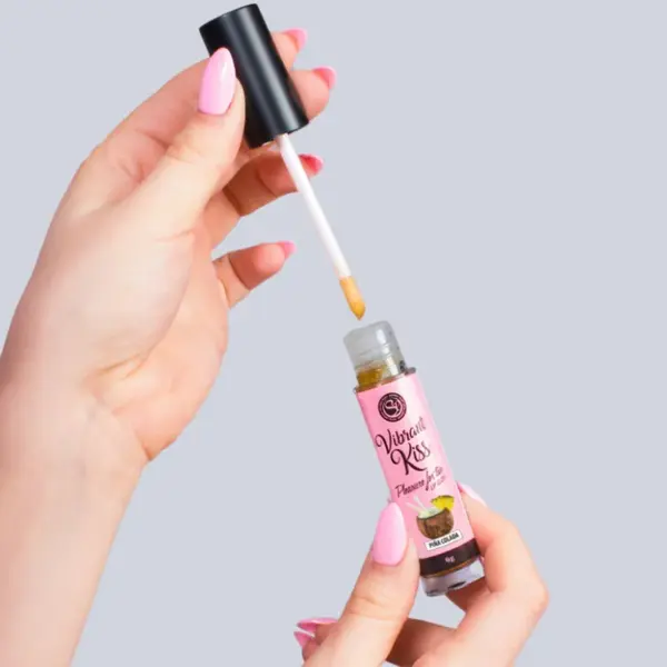 SECRETPLAY - Lip Gloss Vibrant Kiss con sabor Piña Colada para Placer Compartido - Imagen 3