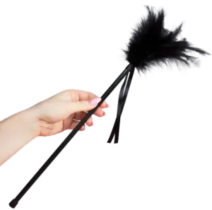 Secretplay - Plumero de Plumas Negro 40 cm para Caricias Eróticas