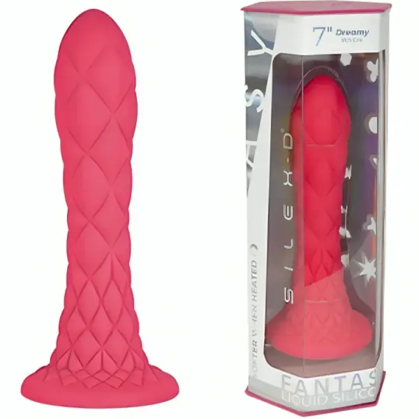 SILEXD - Dreamy Dildo Fantasy Silicona Líquida Termoreactivo Fucsia 18.5 cm