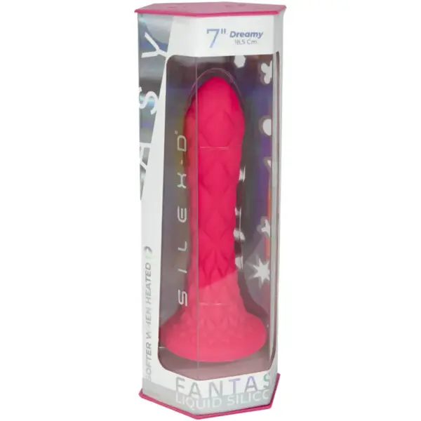 SILEXD - Dreamy Dildo Fantasy Silicona Líquida Termoreactivo Fucsia 18.5 cm - Imagen 9