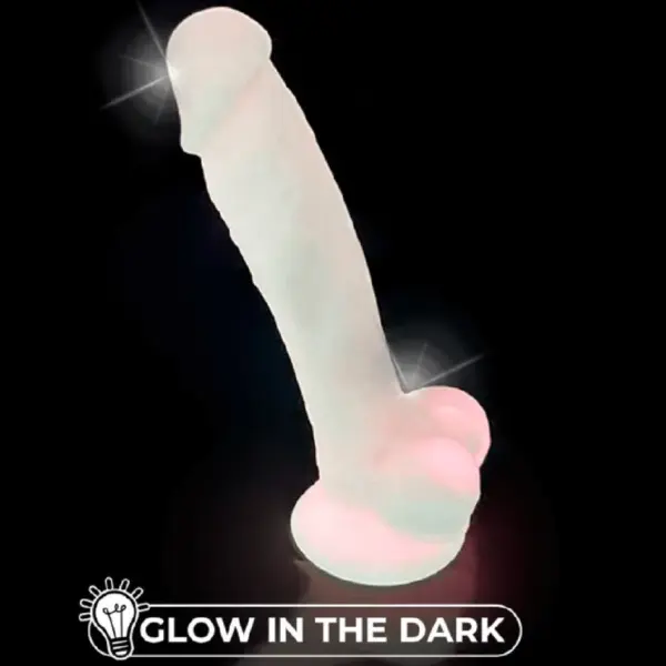 SILEXD - Pene Realístico Modelo 7 Rosa Brillo en la Oscuridad - Imagen 6