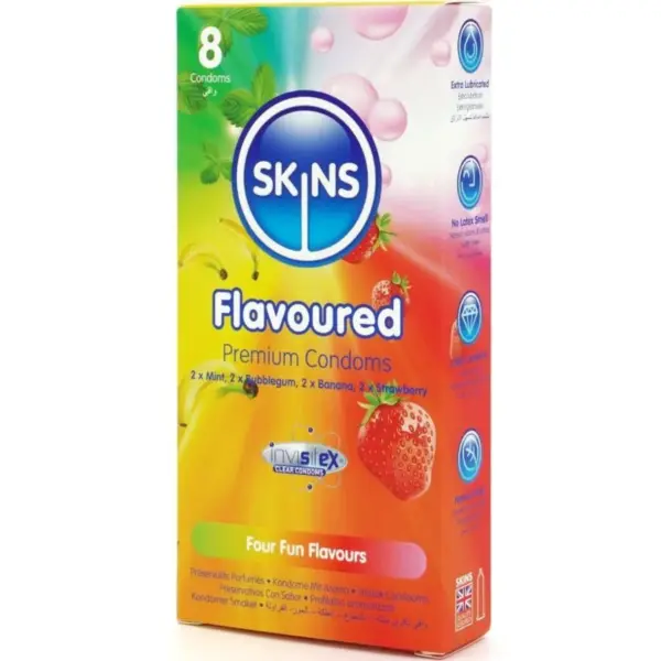 SKINS - MULTI SABORES PRESERVATIVOS PREMIUM PACK 8 - Imagen 2