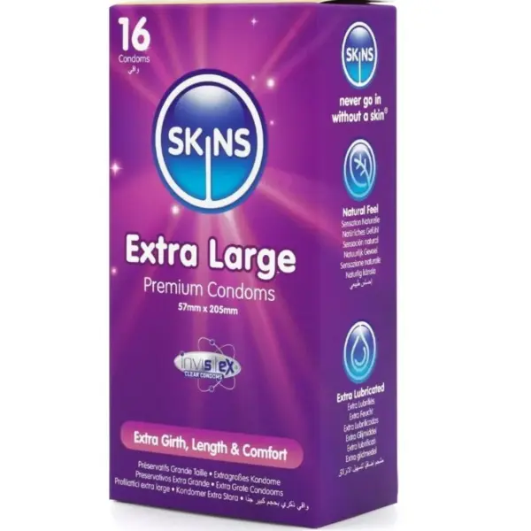 SKINS - Tamaño XL Preservativos Premium Pack 16 - Imagen 2